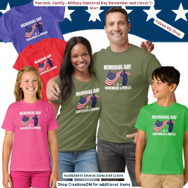 Patriottische familie - Herdenkingsdag en eer T-shirt