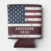 Patriottische familie op maat van de Amerikaanse v Blikjeskoeler (Achterkant)