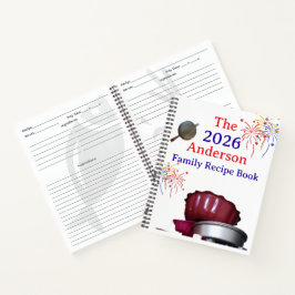 Patriottische familie Recept Boek Spiral Notitiebo