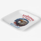 Patriottische familiereünie - 4 juli BBQ & Brew Papieren Bordje (Gebogen)