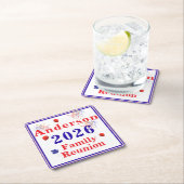 Patriottische familiereünie kartonnen onderzetters (Insitu)