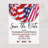 Patriottische familiereünie slaat de datum op aankondigingskaart (Voorkant)