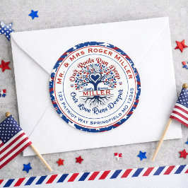 Patriottische Familiewortels Reünie  Ronde Sticker