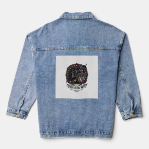 Patriottische Fantoom Patriottische Horror Monster Denim Jacket