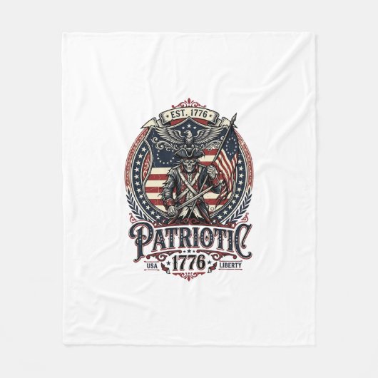 Patriottische Fantoom Patriottische Horror Monster Fleece Deken (Voorkant)