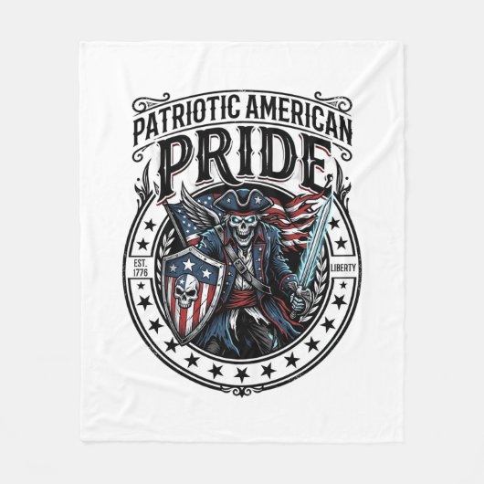 Patriottische Fantoom Patriottische Horror Monster Fleece Deken (Voorkant)