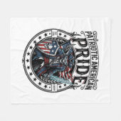 Patriottische Fantoom Patriottische Horror Monster Fleece Deken (Voorkant (Horizontaal))