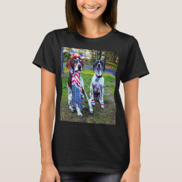 Patriottische Feest Honden Vrouwen T-shirt