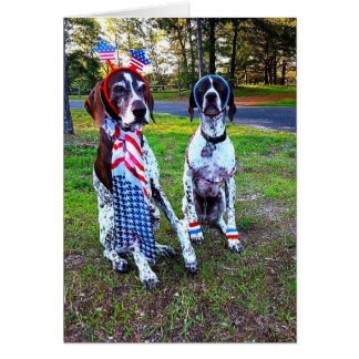 Patriottische Feest Honden & Vuurwerk Kaart