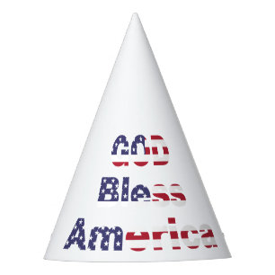 Patriottische Feest Papier Feesthoed - God Zegen Feesthoedjes