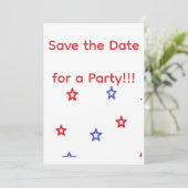 Patriottische Feest Uitnodiging (Staand voorkant)