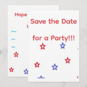 Patriottische Feest Uitnodiging (Voorkant / Achterkant)