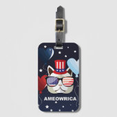 Patriottische feestdag bagagelabel (Voorkant (verticaal))