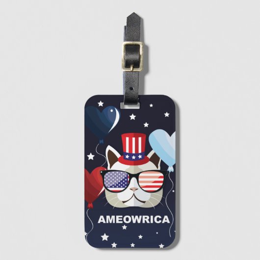 Patriottische feestdag bagagelabel (Voorkant (verticaal))