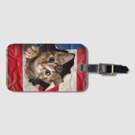 Patriottische feestdag bagagelabel