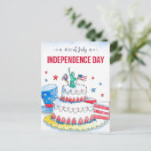 Patriottische feestdag briefkaart (Staand voorkant)