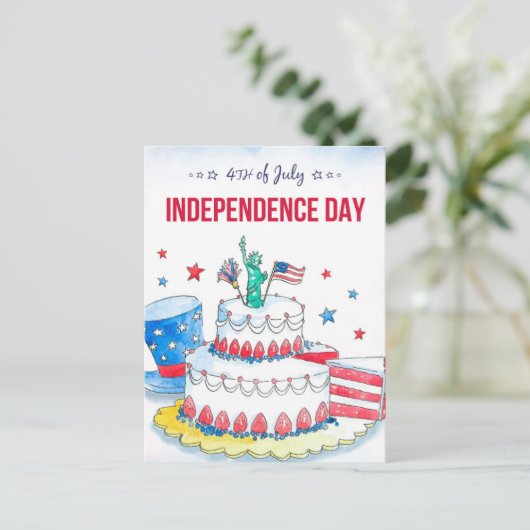 Patriottische feestdag briefkaart (Staand voorkant)