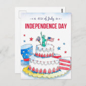 Patriottische feestdag briefkaart (Voorkant / Achterkant)