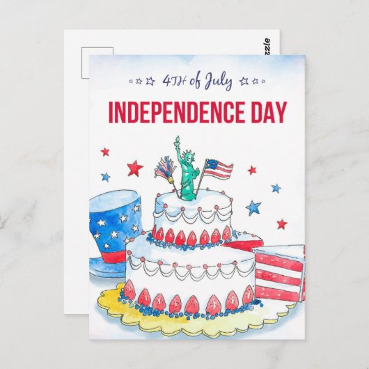 Patriottische feestdag briefkaart (Voorkant / Achterkant)