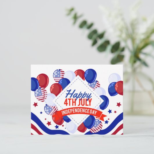 Patriottische feestdag briefkaart (Staand voorkant)