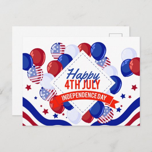 Patriottische feestdag briefkaart (Voorkant / Achterkant)