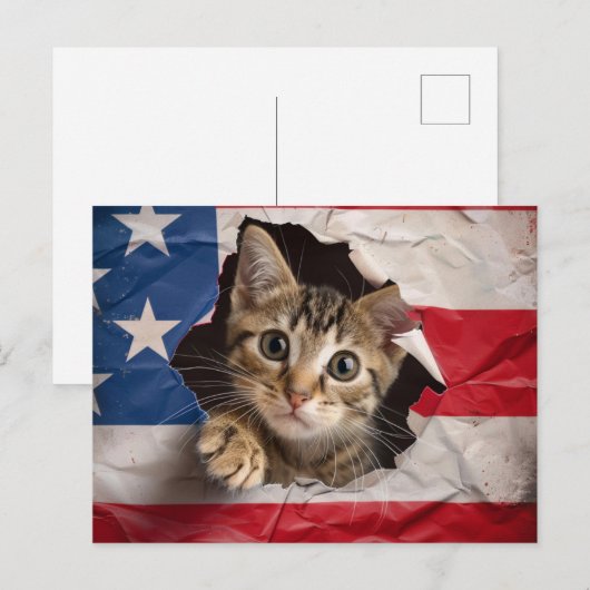 Patriottische feestdag briefkaart (Voorkant / Achterkant)