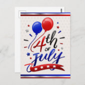 Patriottische feestdag briefkaart (Voorkant / Achterkant)