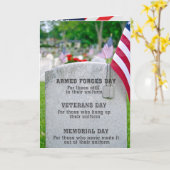 Patriottische Feestdag Grafsteen Kaart (Gele Bloem)