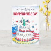 Patriottische feestdag kaart (Gele Bloem)