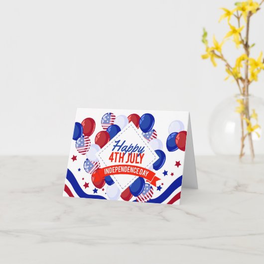 Patriottische feestdag kaart (Gele Bloem)