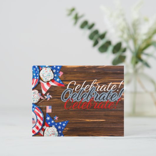 Patriottische feestdag kaart (Staand voorkant)