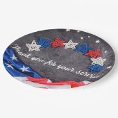 Patriottische feestdag papieren bordje (Gekanteld)