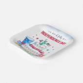 Patriottische feestdag papieren bordje (Gebogen)