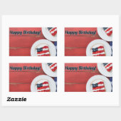 Patriottische feestdag rechthoekige sticker (Vel)