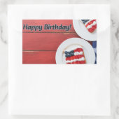 Patriottische feestdag rechthoekige sticker (Tas)