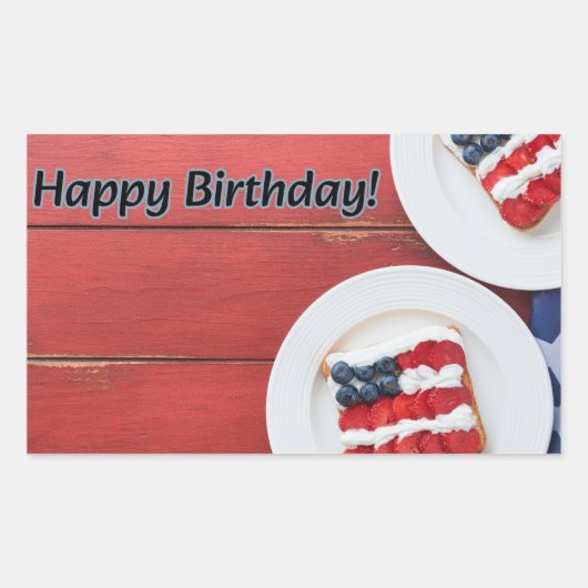 Patriottische feestdag rechthoekige sticker (Voorkant)