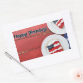 Patriottische feestdag rechthoekige sticker (Envelop)