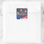 Patriottische feestdag vierkante sticker (Tas)