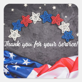 Patriottische feestdag vierkante sticker