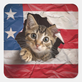 Patriottische feestdag vierkante sticker