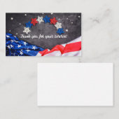 Patriottische feestdag visitekaartje (Voorkant / Achterkant)