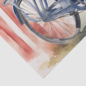 Patriottische Fietsbloei in Waterverf decoupage Tissuepapier (Detail)