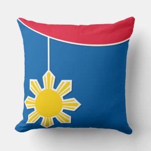 Patriottische Filipijnse vlag Sun Pinoy Kussen