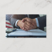 Patriottische financiën en verzekeringen handdruk visitekaartje (Voorkant)