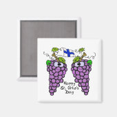 Patriottische Finse druivenmagneet Magneet (Voorkant / Achterkant)