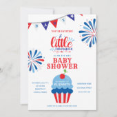 Patriottische Firecracker Juli Baby shower Kaart (Voorkant)