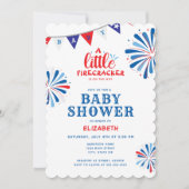 Patriottische Firecracker Juli Baby shower Kaart (Voorkant)