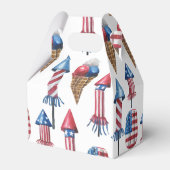Patriottische Firecracker Popsicles 4th van juli F Bedankdoosjes (Achterkant)