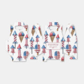 Patriottische Firecracker Popsicles 4th van juli F Bedankdoosjes (Uitgevouwen)