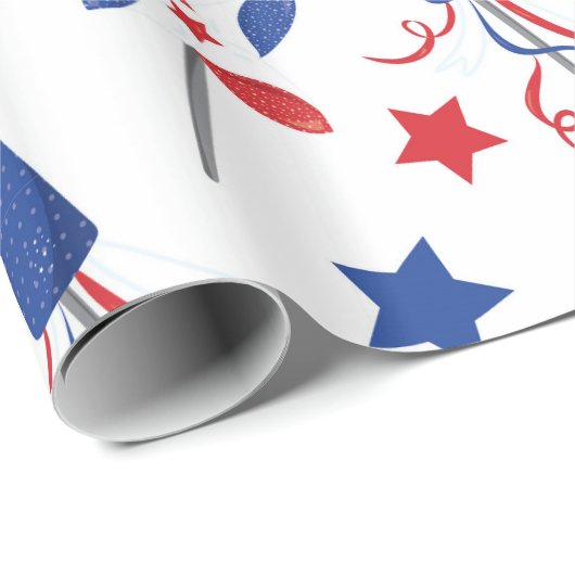 Patriottische firecrackers cadeaupapier (Rol Hoek)